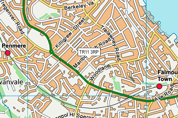 TR11 3RP map - OS VectorMap District (Ordnance Survey)