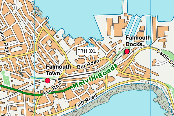 TR11 3XL map - OS VectorMap District (Ordnance Survey)