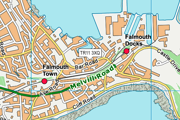 TR11 3XQ map - OS VectorMap District (Ordnance Survey)