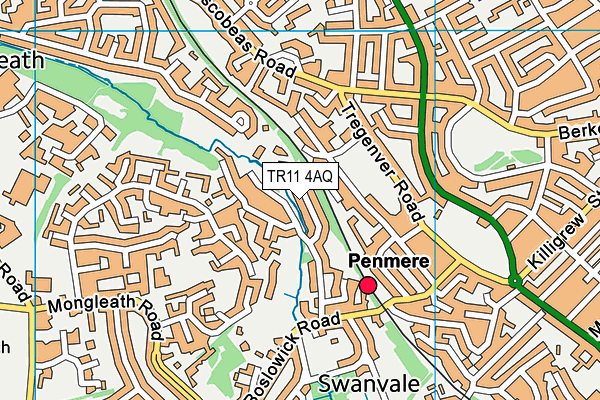 TR11 4AQ map - OS VectorMap District (Ordnance Survey)