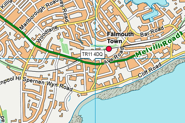 TR11 4DQ map - OS VectorMap District (Ordnance Survey)