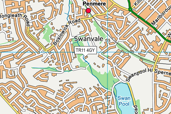 TR11 4GY map - OS VectorMap District (Ordnance Survey) TR11 4GY map - OS VectorMap District (Ordnance Survey)