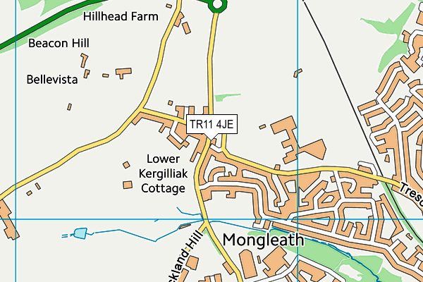 TR11 4JE map - OS VectorMap District (Ordnance Survey)
