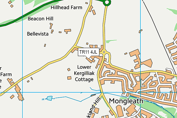 TR11 4JL map - OS VectorMap District (Ordnance Survey)