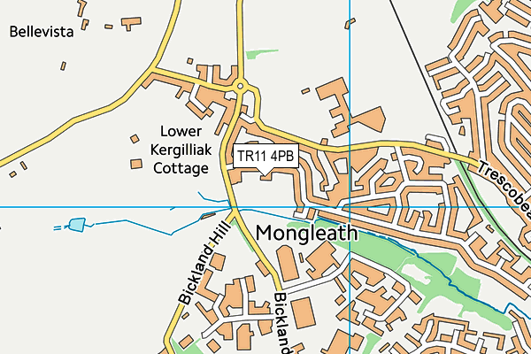TR11 4PB map - OS VectorMap District (Ordnance Survey)