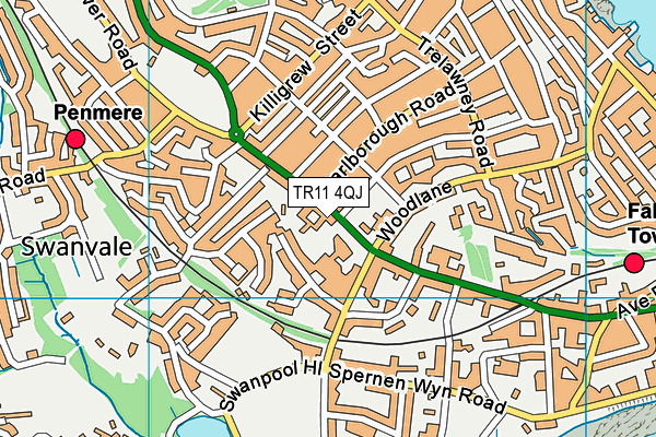 TR11 4QJ map - OS VectorMap District (Ordnance Survey) TR11 4QJ map - OS VectorMap District (Ordnance Survey)