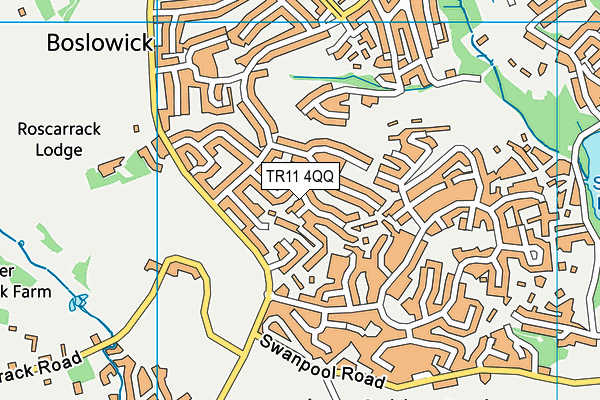 TR11 4QQ map - OS VectorMap District (Ordnance Survey) TR11 4QQ map - OS VectorMap District (Ordnance Survey)