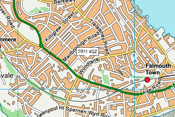 TR11 4QZ map - OS VectorMap District (Ordnance Survey)