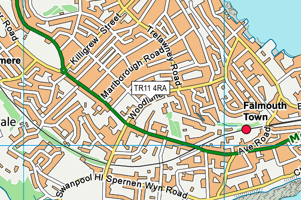 TR11 4RA map - OS VectorMap District (Ordnance Survey) TR11 4RA map - OS VectorMap District (Ordnance Survey)