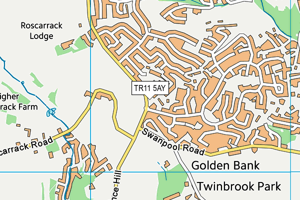 TR11 5AY map - OS VectorMap District (Ordnance Survey) TR11 5AY map - OS VectorMap District (Ordnance Survey)