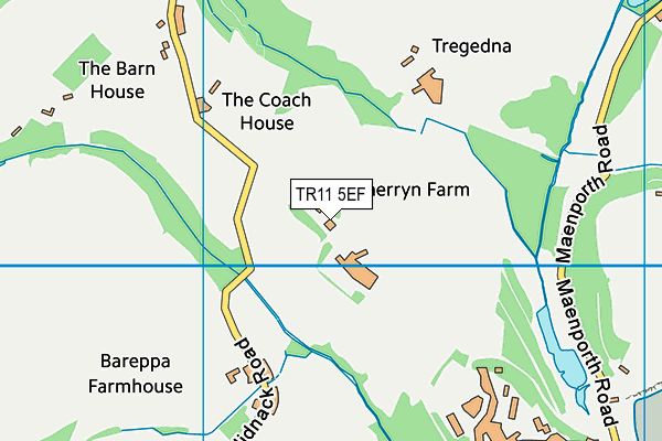TR11 5EF map - OS VectorMap District (Ordnance Survey)