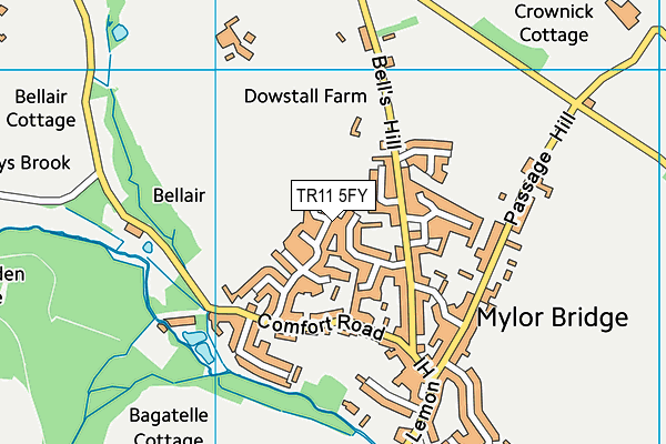 TR11 5FY map - OS VectorMap District (Ordnance Survey) TR11 5FY map - OS VectorMap District (Ordnance Survey)