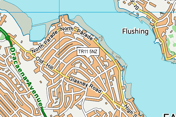 TR11 5NZ map - OS VectorMap District (Ordnance Survey) TR11 5NZ map - OS VectorMap District (Ordnance Survey)