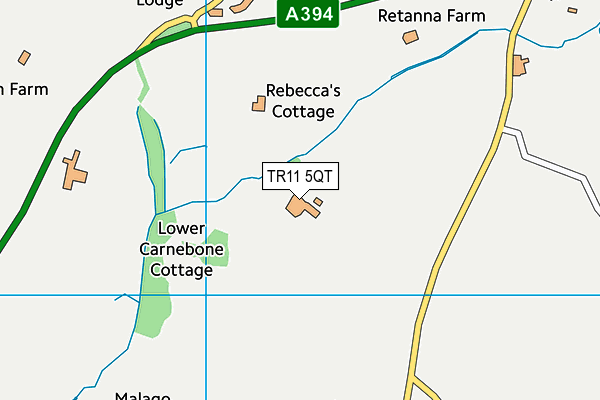 TR11 5QT map - OS VectorMap District (Ordnance Survey) TR11 5QT map - OS VectorMap District (Ordnance Survey)