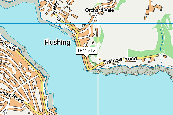 TR11 5TZ map - OS VectorMap District (Ordnance Survey) TR11 5TZ map - OS VectorMap District (Ordnance Survey)