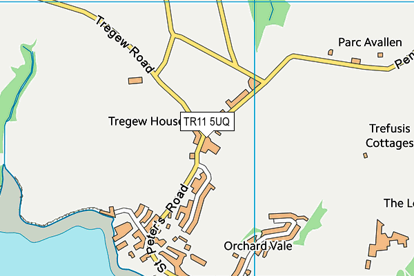 TR11 5UQ map - OS VectorMap District (Ordnance Survey) TR11 5UQ map - OS VectorMap District (Ordnance Survey)