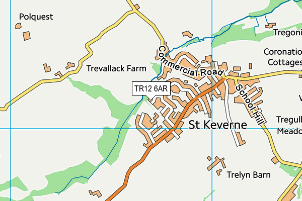 TR12 6AR map - OS VectorMap District (Ordnance Survey) TR12 6AR map - OS VectorMap District (Ordnance Survey)