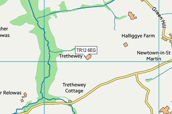 TR12 6EG map - OS VectorMap District (Ordnance Survey) TR12 6EG map - OS VectorMap District (Ordnance Survey)