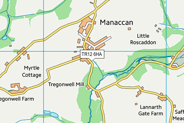 TR12 6HA map - OS VectorMap District (Ordnance Survey) TR12 6HA map - OS VectorMap District (Ordnance Survey)