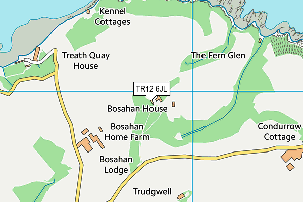 TR12 6JL map - OS VectorMap District (Ordnance Survey) TR12 6JL map - OS VectorMap District (Ordnance Survey)