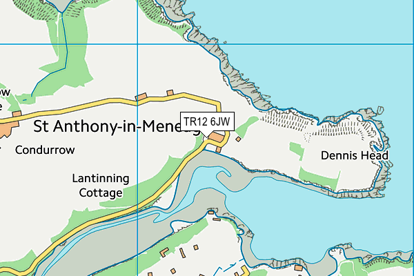 TR12 6JW map - OS VectorMap District (Ordnance Survey) TR12 6JW map - OS VectorMap District (Ordnance Survey)