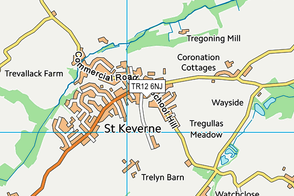 TR12 6NJ map - OS VectorMap District (Ordnance Survey) TR12 6NJ map - OS VectorMap District (Ordnance Survey)