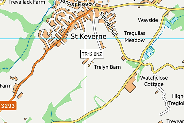 TR12 6NZ map - OS VectorMap District (Ordnance Survey) TR12 6NZ map - OS VectorMap District (Ordnance Survey)