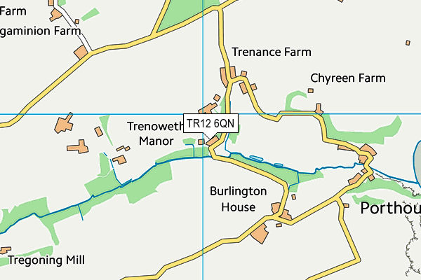 TR12 6QN map - OS VectorMap District (Ordnance Survey) TR12 6QN map - OS VectorMap District (Ordnance Survey)