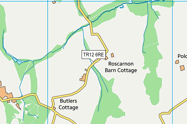 TR12 6RE map - OS VectorMap District (Ordnance Survey) TR12 6RE map - OS VectorMap District (Ordnance Survey)