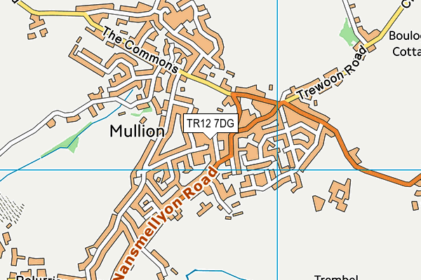 TR12 7DG map - OS VectorMap District (Ordnance Survey) TR12 7DG map - OS VectorMap District (Ordnance Survey)