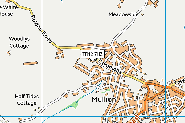 TR12 7HZ map - OS VectorMap District (Ordnance Survey)