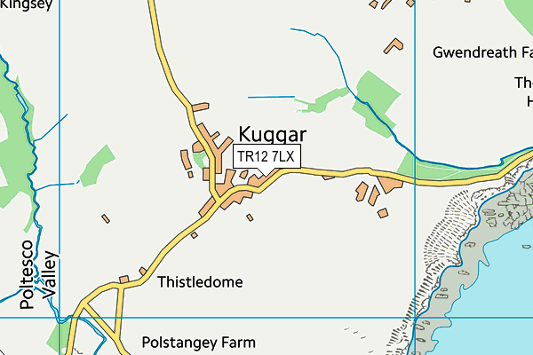 TR12 7LX map - OS VectorMap District (Ordnance Survey)