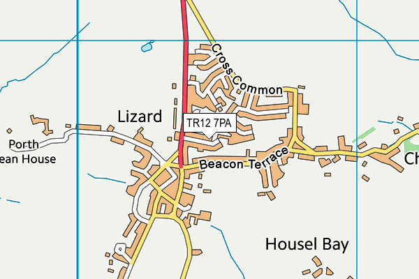 TR12 7PA map - OS VectorMap District (Ordnance Survey) TR12 7PA map - OS VectorMap District (Ordnance Survey)