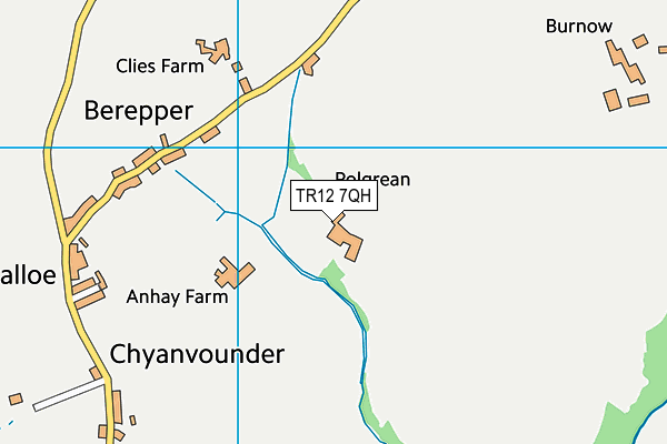 TR12 7QH map - OS VectorMap District (Ordnance Survey) TR12 7QH map - OS VectorMap District (Ordnance Survey)