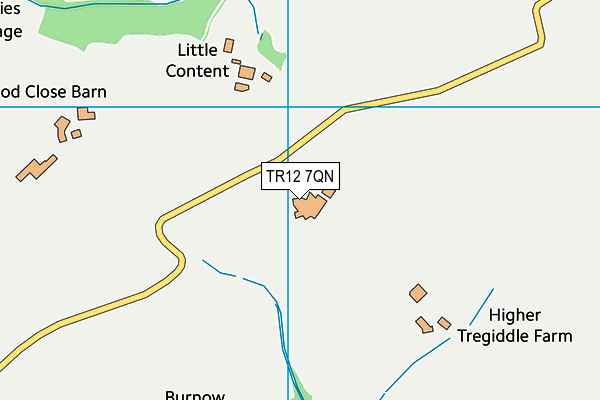 TR12 7QN map - OS VectorMap District (Ordnance Survey) TR12 7QN map - OS VectorMap District (Ordnance Survey)