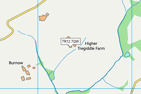 TR12 7QW map - OS VectorMap District (Ordnance Survey)