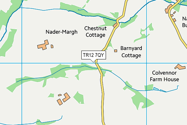 TR12 7QY map - OS VectorMap District (Ordnance Survey) TR12 7QY map - OS VectorMap District (Ordnance Survey)