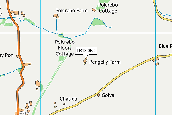 TR13 0BD map - OS VectorMap District (Ordnance Survey) TR13 0BD map - OS VectorMap District (Ordnance Survey)