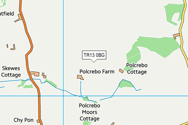 TR13 0BG map - OS VectorMap District (Ordnance Survey) TR13 0BG map - OS VectorMap District (Ordnance Survey)