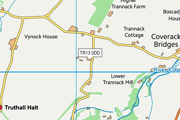 TR13 0DD map - OS VectorMap District (Ordnance Survey) TR13 0DD map - OS VectorMap District (Ordnance Survey)