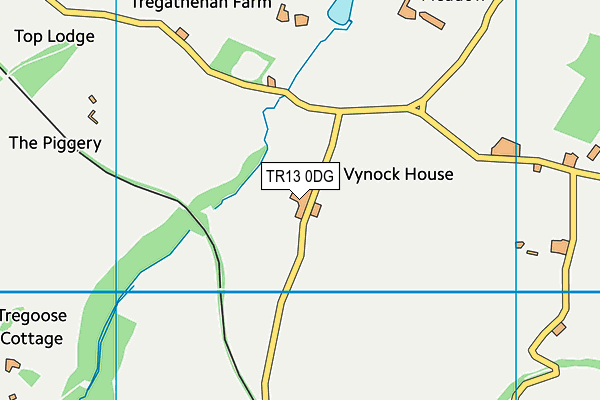 TR13 0DG map - OS VectorMap District (Ordnance Survey) TR13 0DG map - OS VectorMap District (Ordnance Survey)