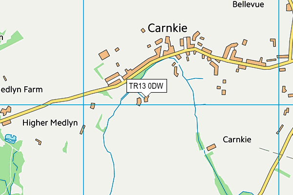 TR13 0DW map - OS VectorMap District (Ordnance Survey) TR13 0DW map - OS VectorMap District (Ordnance Survey)
