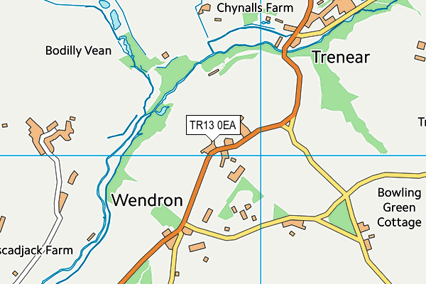 TR13 0EA map - OS VectorMap District (Ordnance Survey) TR13 0EA map - OS VectorMap District (Ordnance Survey)