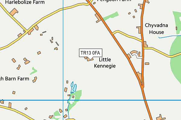 TR13 0FA map - OS VectorMap District (Ordnance Survey) TR13 0FA map - OS VectorMap District (Ordnance Survey)
