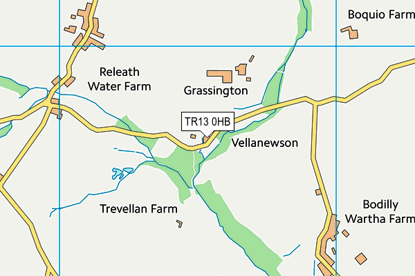 TR13 0HB map - OS VectorMap District (Ordnance Survey) TR13 0HB map - OS VectorMap District (Ordnance Survey)