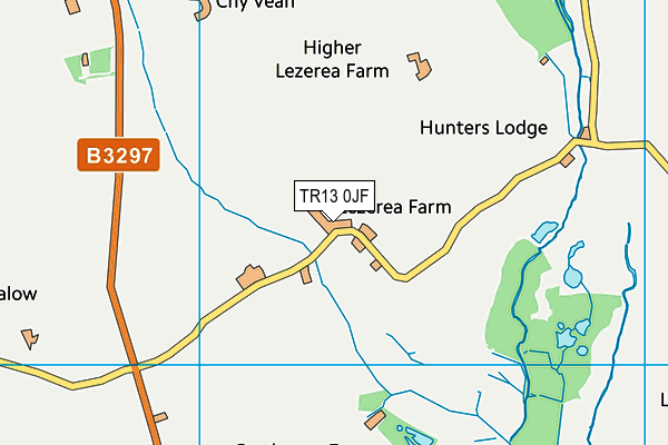 TR13 0JF map - OS VectorMap District (Ordnance Survey) TR13 0JF map - OS VectorMap District (Ordnance Survey)