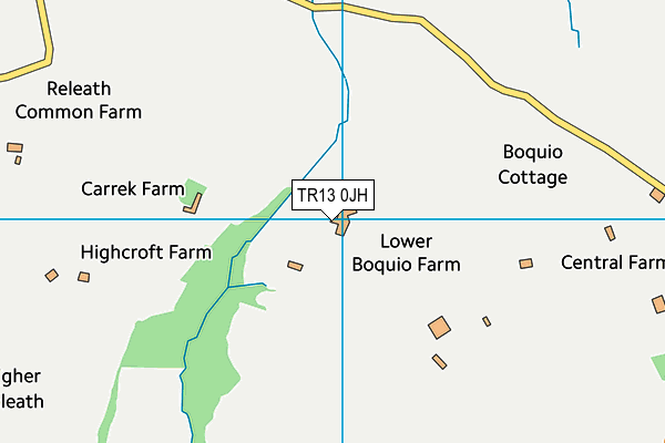 TR13 0JH map - OS VectorMap District (Ordnance Survey)