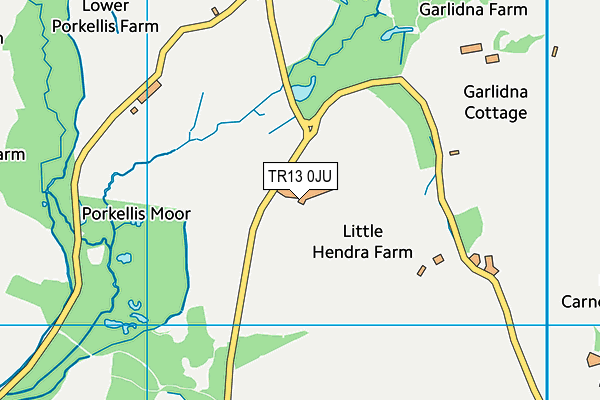 TR13 0JU map - OS VectorMap District (Ordnance Survey)