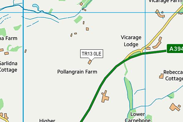 TR13 0LE map - OS VectorMap District (Ordnance Survey) TR13 0LE map - OS VectorMap District (Ordnance Survey)