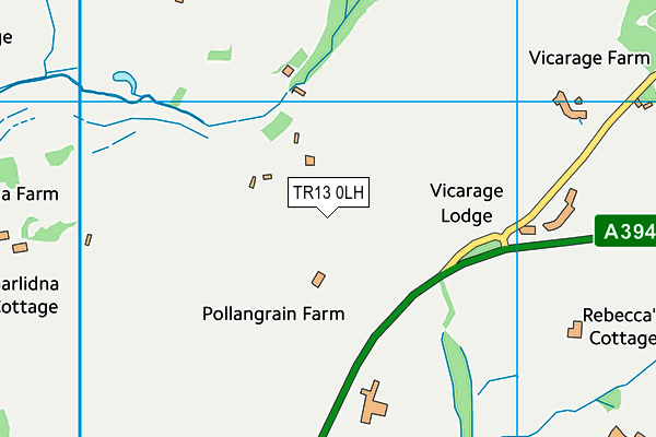 TR13 0LH map - OS VectorMap District (Ordnance Survey) TR13 0LH map - OS VectorMap District (Ordnance Survey)